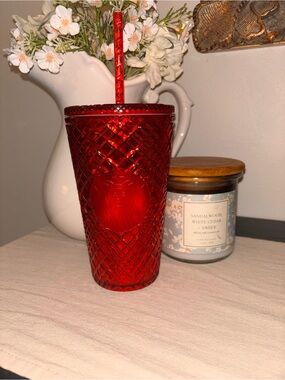 Starbucks Red Diamond Tumbler with Straw